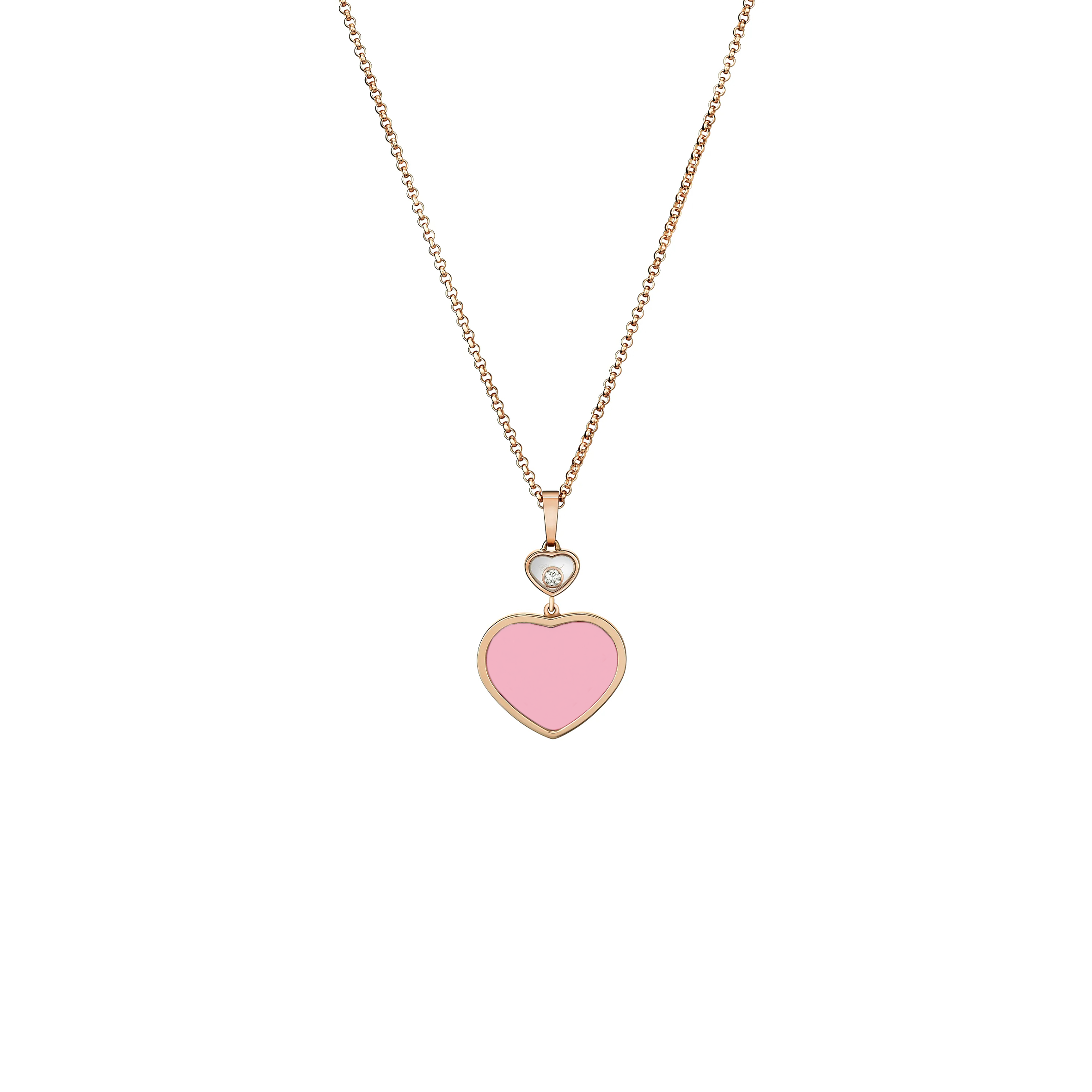 CHOPARD HAPPY HEARTS PENDANT, ROSE GOLD, DIAMOND 797482